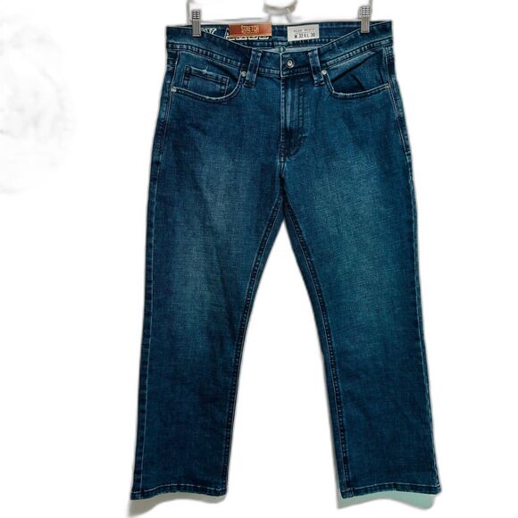 T.K. Axel Slim Boot Stretch Jeans Men’s Sz 32x30 Blue - Picture 1 of 5